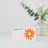 Blume von Papier - Orange Visitenkarte (Stehend Vorderseite)