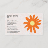 Blume von Papier - Orange Visitenkarte (Rückseite)