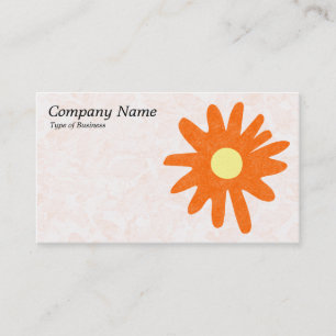 Blume von Papier - Orange Visitenkarte