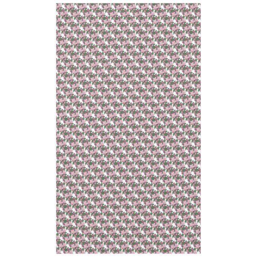 Blume von Pastel Apple auf weißem Tablettenkern Tischdecke (Vorderseite)