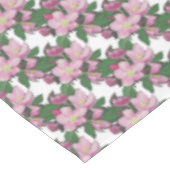 Blume von Pastel Apple auf weißem Tablettenkern Tischdecke (Schrägansicht)