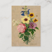 Blume von Pierre Joseph Redoute Visitenkarte (Rückseite)