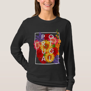 Blume von Portugal Word Art - Portugiesischer Stol T-Shirt