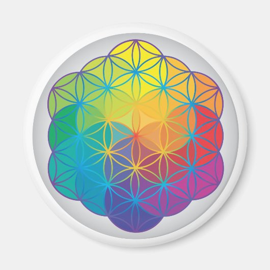 Blume von Rainbow Colors Harmony Energy Magnet (Vorne)