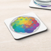 Blume von Rainbow Colors Harmony Energy Untersetzer (Linke Seite)