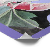 Blume von Red Lily Watercolor Poster (Ecke)