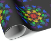 Blume von Regenbogenfarben Geschenkpapier (Rolleneckpunkt)
