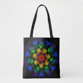 Blume von Regenbogenfarben Tasche (Vorderseite)