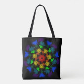 Blume von Regenbogenfarben Tasche (Rückseite)