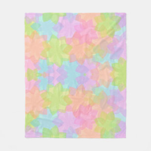 Blume von Regenbogenfarben, Viele Farbmuster Fleecedecke
