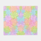 Blume von Regenbogenfarben, Viele Farbmuster Fleecedecke (Vorderseite (Horizontal))