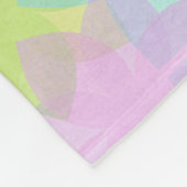 Blume von Regenbogenfarben, Viele Farbmuster Fleecedecke (Ecke)