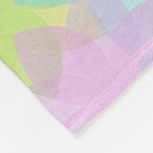 Blume von Regenbogenfarben, Viele Farbmuster Fleecedecke (Ecke)