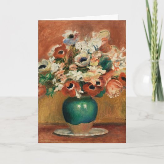 Blume von Renoir Impressionist Art Malerei Karte (Vorderseite)