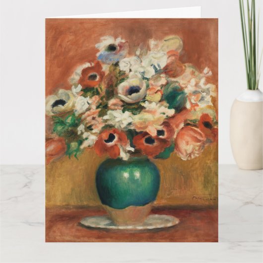 Blume von Renoir Impressionist Art Malerei Karte (Vorderseite)