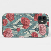 Blume von rosa Nelken Case-Mate iPhone Hülle (Rückseite (Horizontal))