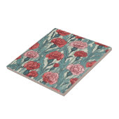 Blume von rosa Nelken Fliese (Seite)