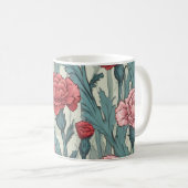Blume von rosa Nelken Kaffeetasse (VorderseiteRechts)