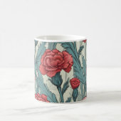Blume von rosa Nelken Kaffeetasse (Mittel)
