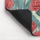 Blume von rosa Nelken Mousepad (Ecke)