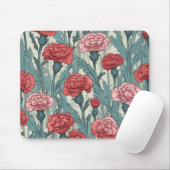 Blume von rosa Nelken Mousepad (Mit Mouse)