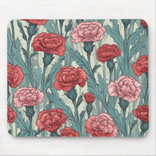 Blume von rosa Nelken Mousepad