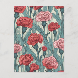 Blume von rosa Nelken Postkarte
