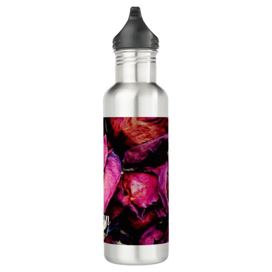 Blume von rote Rosen Edelstahlflasche (Rechts)