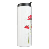 Blume von roten, rustikalen Mohn Thermosbecher (Nach links gedreht)