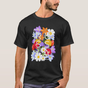 Blume von Russland Wortkunst - russischer Stolz T-Shirt