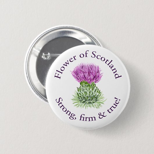 Blume von Schottland Button (Vorne & Hinten)