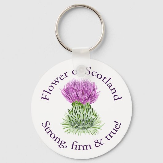 Blume von Schottland. Starke, feste und wahr! Schlüsselanhänger (Vorderseite)
