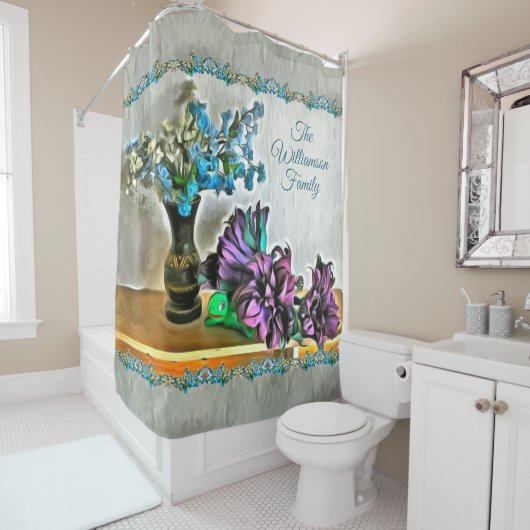 Blume von Seide und Mais 2190 Duschvorhang (Beispiel)