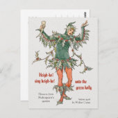 Blume von Shakespeare Holly Walter Crane CC0968 Postkarte (Vorne/Hinten)