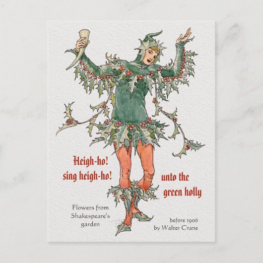 Blume von Shakespeare Holly Walter Crane CC0968 Postkarte (Vorderseite)