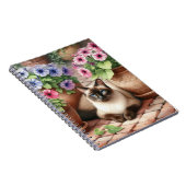 Blume von Siamese Cat und Petunia Notizblock (Rechte Seite)