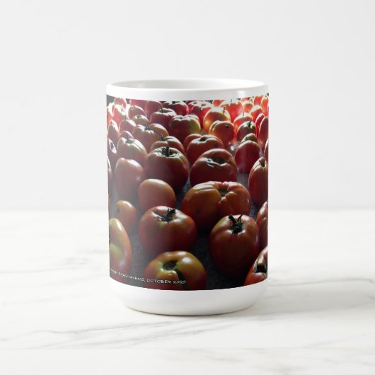 Blume von Tomaten/Paradeisern Kaffeetasse (Mittel)