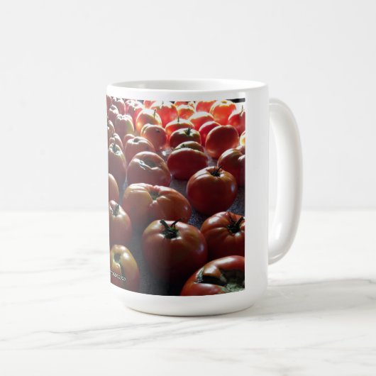 Blume von Tomaten/Paradeisern Kaffeetasse (VorderseiteRechts)