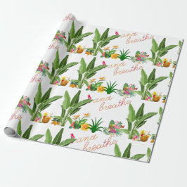 Blume von tropischen Pflanze Geschenkpapier