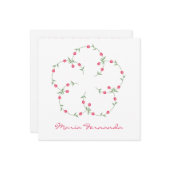 Blume von Tulpen der Rosa Farbe für Mitteilungskarte (Vorderseite/Rückseite Beispiel)