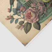 Blume von Vintagen Vogelkäfig-Schmetterling Seidenpapier (Ausschnitt)