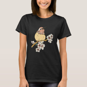 Blume von Vögeln Männer Frauenmotiv T-Shirt