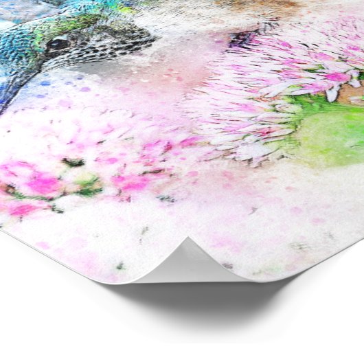 Blume von Vögeln Poster (Ecke)