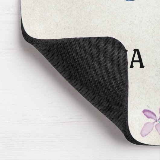 Blume von Wasserfarben anpassen Mousepad (Ecke)