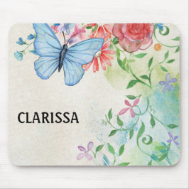Blume von Wasserfarben anpassen Mousepad