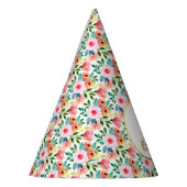 Blume von Wasserfarben Benutzerdefiniertes Foto Te Partyhütchen (Links)