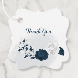 Blume von Weiß & Marine danken Ihnen Geschenkanhänger