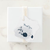 Blume von Weiß & Marine danken Ihnen Geschenkanhänger (Beispiel)