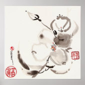 Blume von Weiß Poster (Vorne)