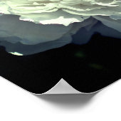 Blume von weißem Peony in Bühnen des Blutes Poster (Ecke)